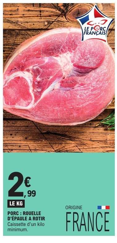 PORC : ROUELLE D'ÉPAULE À RÔTIR