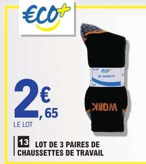 LOT DE 3 PAIRES DE CHAUSSETTES DE TRAVAIL