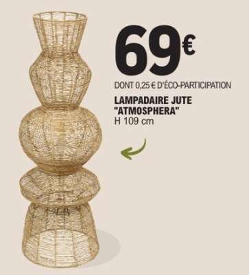 LAMPADAIRE JUTE "ATMOSPHERA"