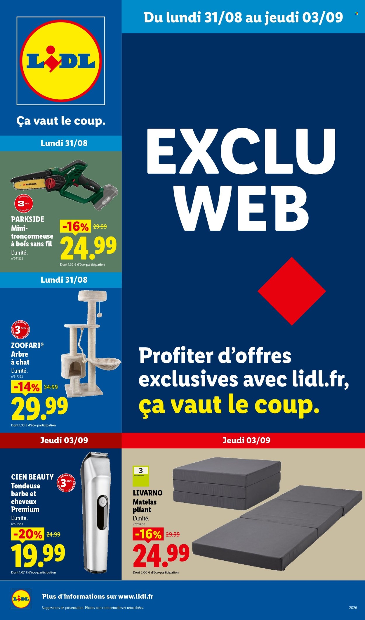 Catalogue Lidl - 31/08/2026 - 03/09/2026. Page 1