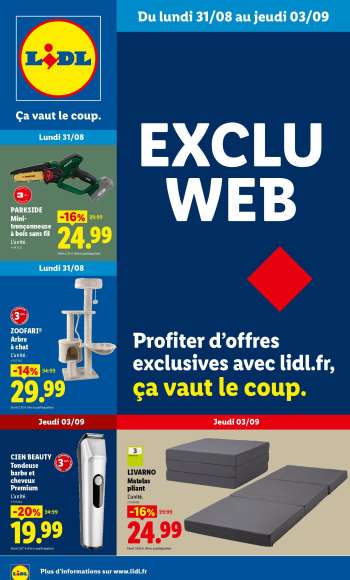 Catalogue Lidl - 31/08/2026 - 03/09/2026.