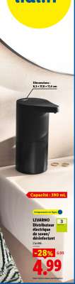 LIVARNO Distributeur électrique de savon/désinfectant liquide