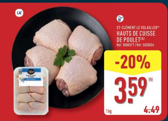ST-CLÉMENT LE VOLAILLER HAUTS DE CUISSE DE POULET