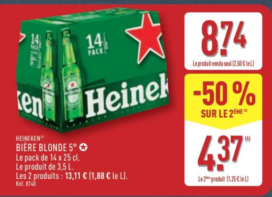 HEINEKEN BIÈRE BLONDE 5°