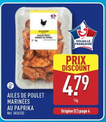 Ailes de Poulet Marinées au Paprika