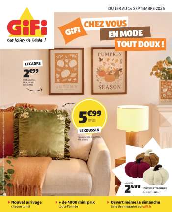 Catalogue GiFi - 01/09/2026 - 14/09/2026.