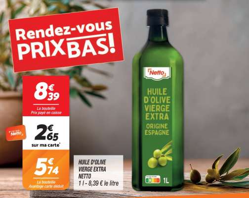 HUILE D'OLIVE VIERGE EXTRA NETTO