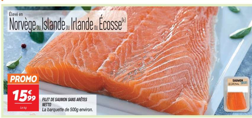 Filet de Saumon Sans Arêtes Netto