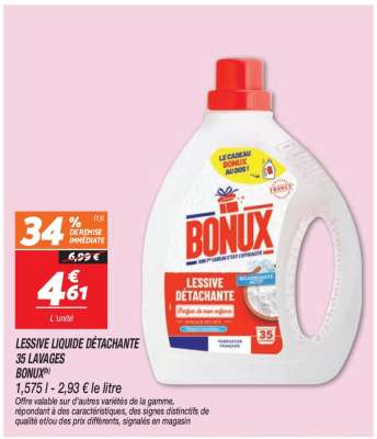 LESSIVE LIQUIDE DÉTACHANTE 35 LAVAGES