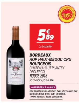 BORDEAUX AOP HAUT-MÉDOC CRU BOURGEOIS
