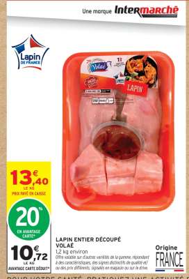 LAPIN ENTIER DÉCOUPÉ VOLAILLE