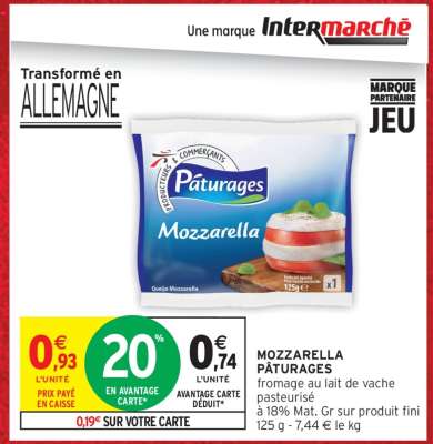 MOZZARELLA PÂTURAGES