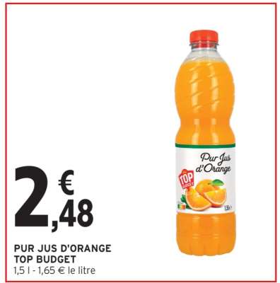 PUR JUS D'ORANGE TOP BUDGET