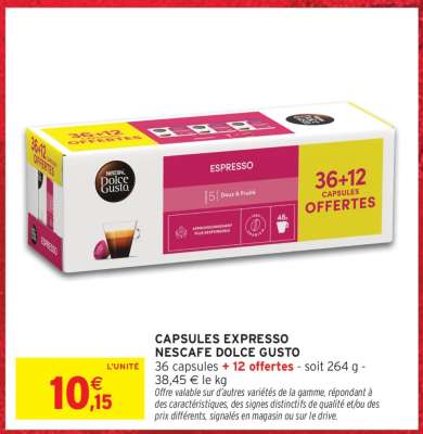 CAPSULES EXPRESSO NESCAFE DOLCE GUSTO