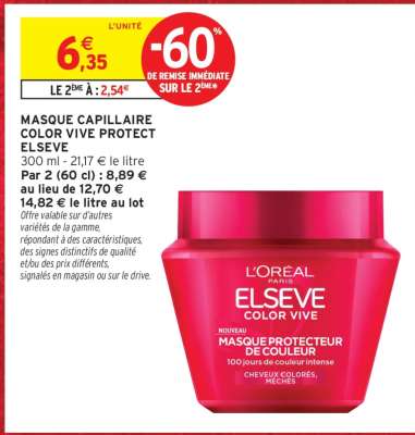 MASQUE CAPILLAIRE COLOR VIVE PROTECT ELSEVE