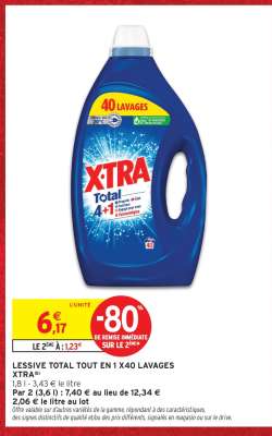 LESSIVE TOTAL TOUT EN 1 X40 LAVAGES XTRA