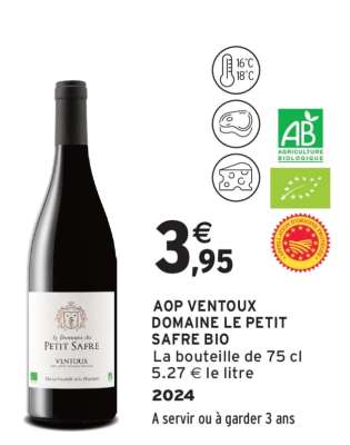 AOP VENTOUX DOMAINE LE PETIT SAFRE BIO