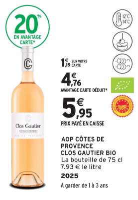 AOP CÔTES DE PROVENCE CLOS GAUTIER BIO