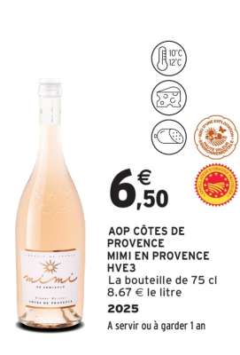 AOP CÔTES DE PROVENCE MIMI EN PROVENCE HVE3