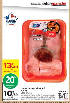 LAPIN ENTIER DÉCOUPÉ VOLAILLE