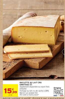 RACLETTE AU LAIT CRU ERMITAGE