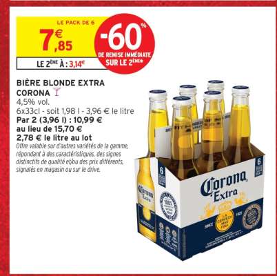 BIÈRE BLONDE EXTRA CORONA