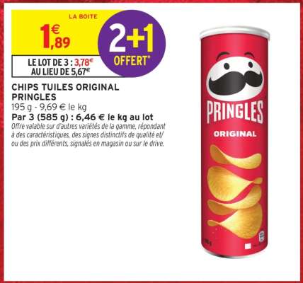 Chips Tuiles Original Pringles