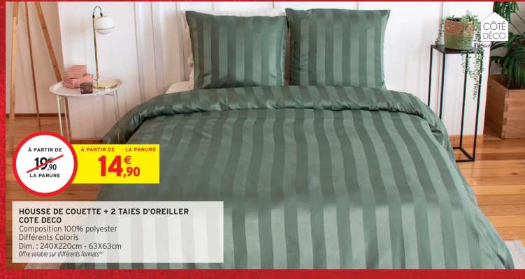 Housse de couette + 2 taies d'oreiller