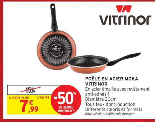 Poêle en acier Moka Vitrinor