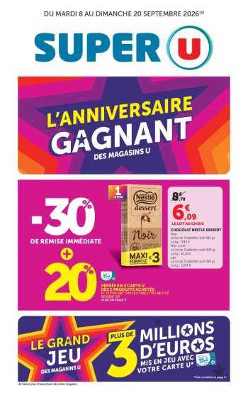 Catalogue SUPER U - 08/09/2026 - 20/09/2026.