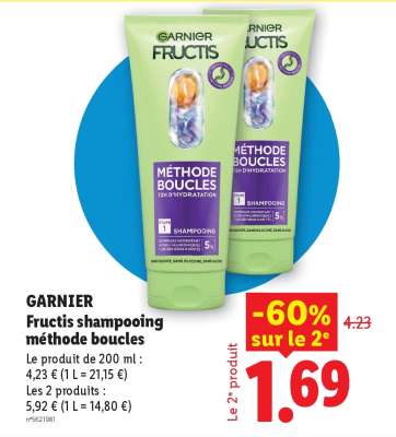 GARNIER Fructis shampooing méthode boucles