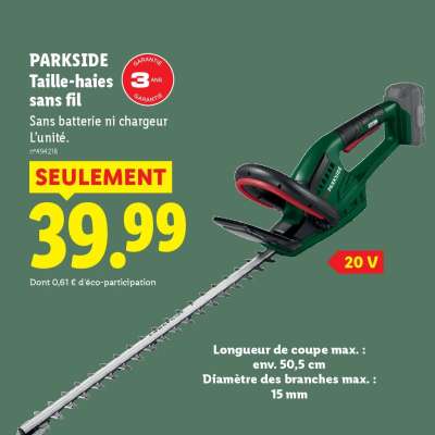 PARKSIDE Taille-haies sans fil