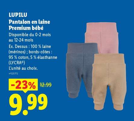 LUPILU Pantalon en laine Premium bébé