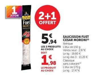 SAUCISSON FUET CESAR MORONI