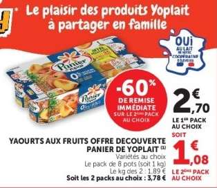 Yaourts aux fruits «Offre découverte» PANIER DE YOPLAIT