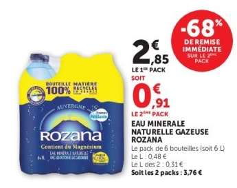 Eau Minérale Naturelle Gazeuse 'Rozana'