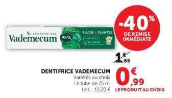 Dentifrice Vademecum