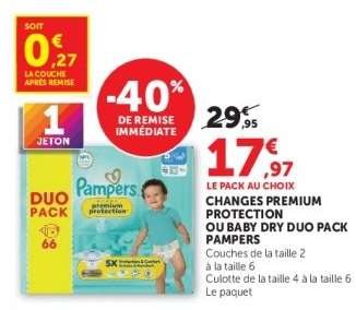CHANGES PREMIUM PROTECTION OU BABY DRY DUO PACK PAMPERS