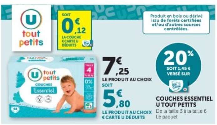 Couches Essentiel U Tout Petits