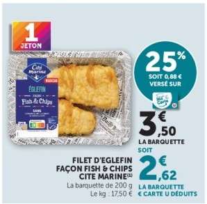 FILET D'EGLEFIN FAÇON FISH & CHIPS CITE MARINE