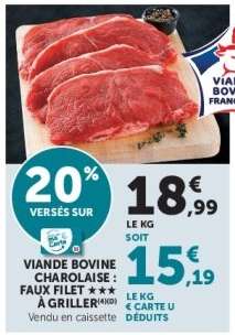 Viande Bovine Charolaise: Faux Filet à Griller