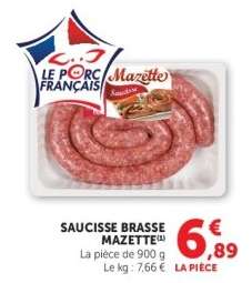 SAUCISSE BRASSE MAZETTE