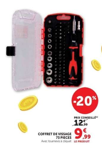 COFFRET DE VISSAGE 73 PIECES