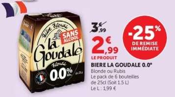 BIERE LA GOUDALE 0.0°