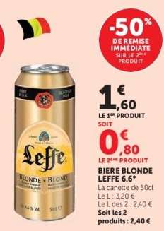 Biere Blonde Leffe 6.6°
