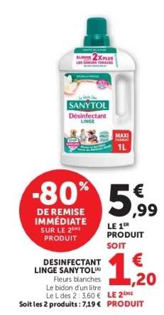 Désinfectant linge SANYTOL