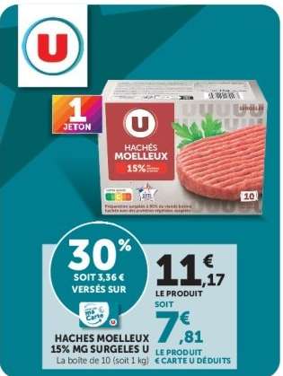 Hachés Moelleux 15% MG Surgelés U
