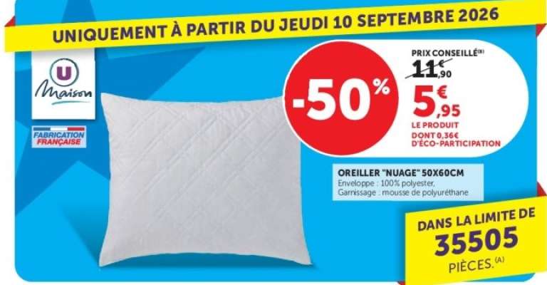 Oreiller 'Nuage' 50x60cm