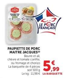 PAUPIETTE DE PORC "MAÎTRE JACQUES"