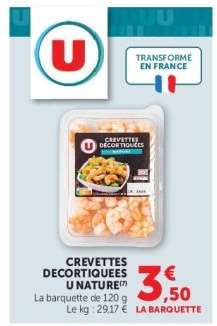CREVETTES DECORTIQUEES U NATURE